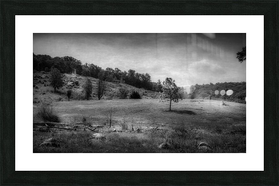 Echoes of Conflict: Little Round Tops Peaceful Remnants Picture Frame print