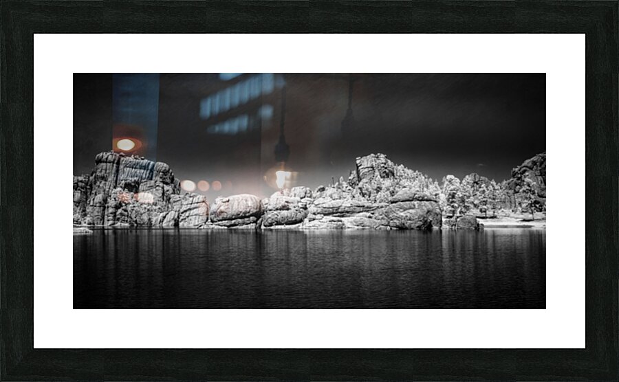 Mystical Moments: Sylvan Lake Infrared Rocks Impression et Cadre photo