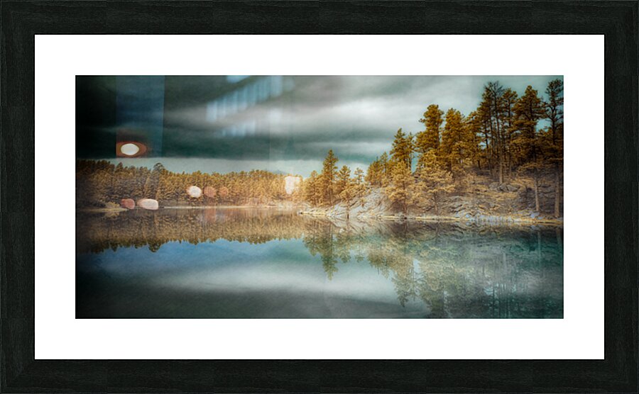 Infrared Tranquility: Capturing the Essence of Bismarck Lake Picture Frame print