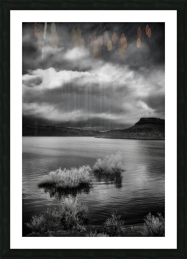Desert Lake Storm Watch Picture Frame print