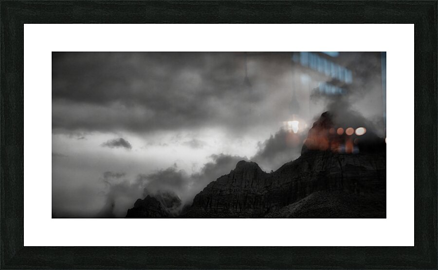 Storm Veiled Peaks Picture Frame print