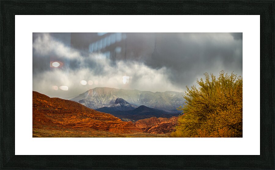 Desert Mountain Storm Light Picture Frame print