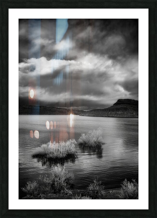 Desert Lake Storm Watch Picture Frame print