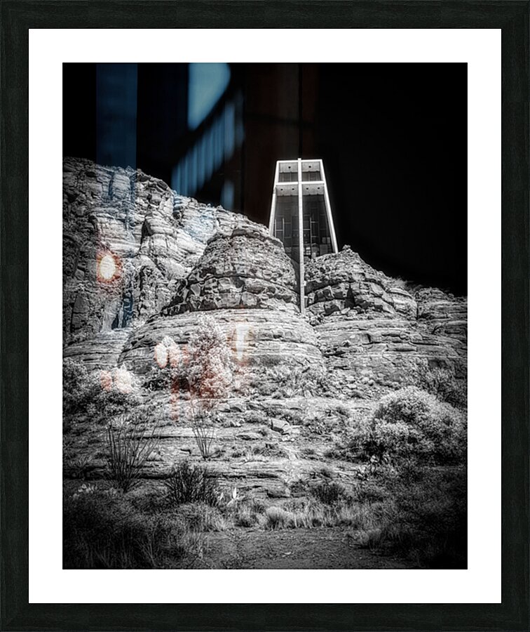 Surreal Stillness in Sacred Shadows Picture Frame print