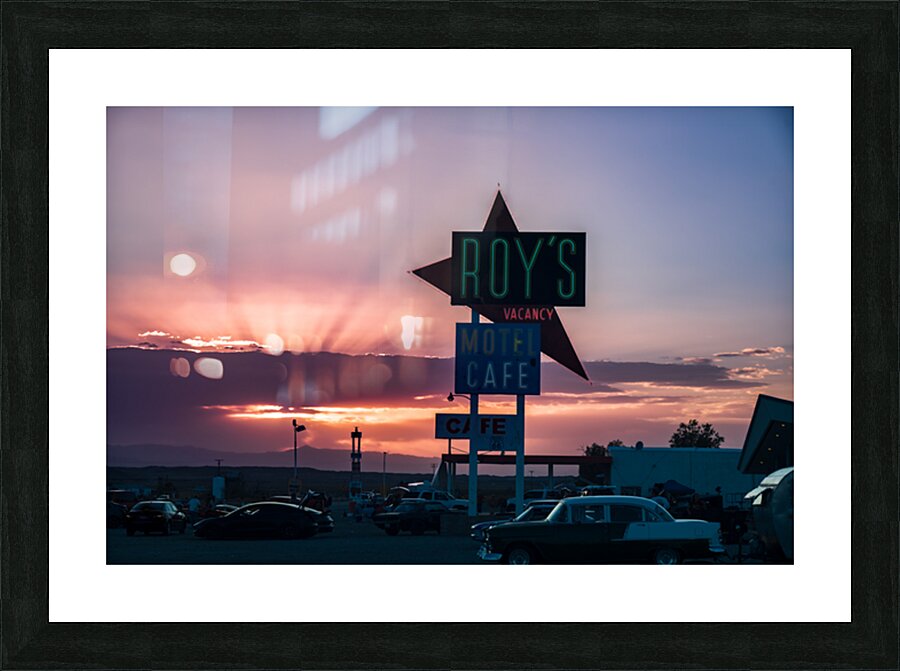 Neon Dreams on the Mother Road Picture Frame print