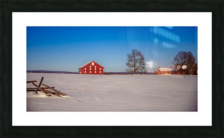 Red Barn Blue Silence Picture Frame print