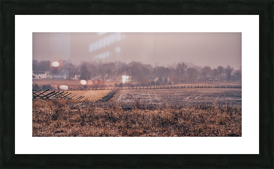Oatmeal Fence Picture Frame print