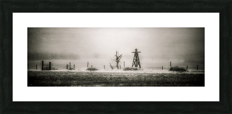 The Sentinel in the Whiteout Picture Frame print