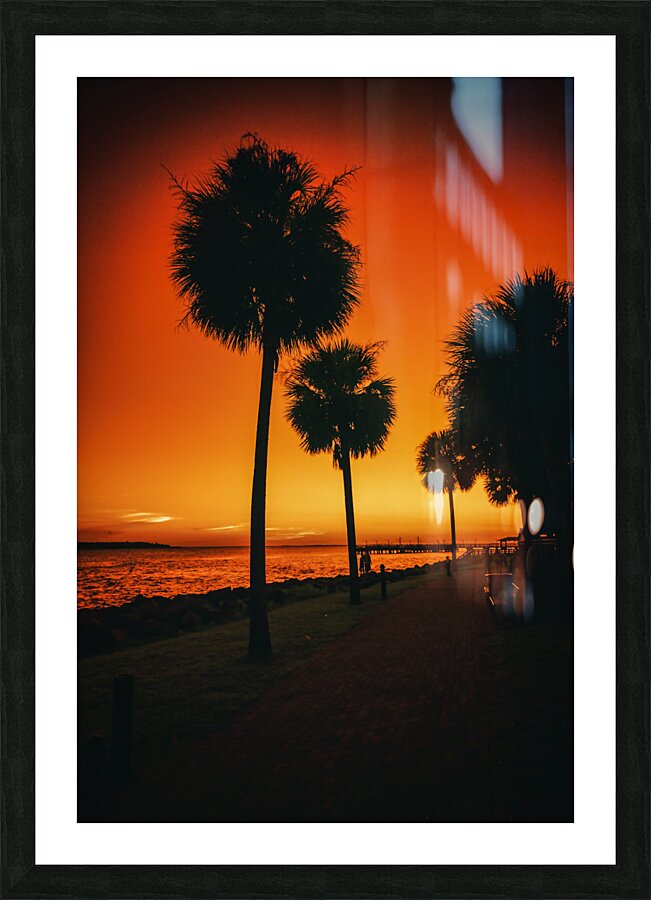 Sunset Stroll on Saint Simons Island Picture Frame print