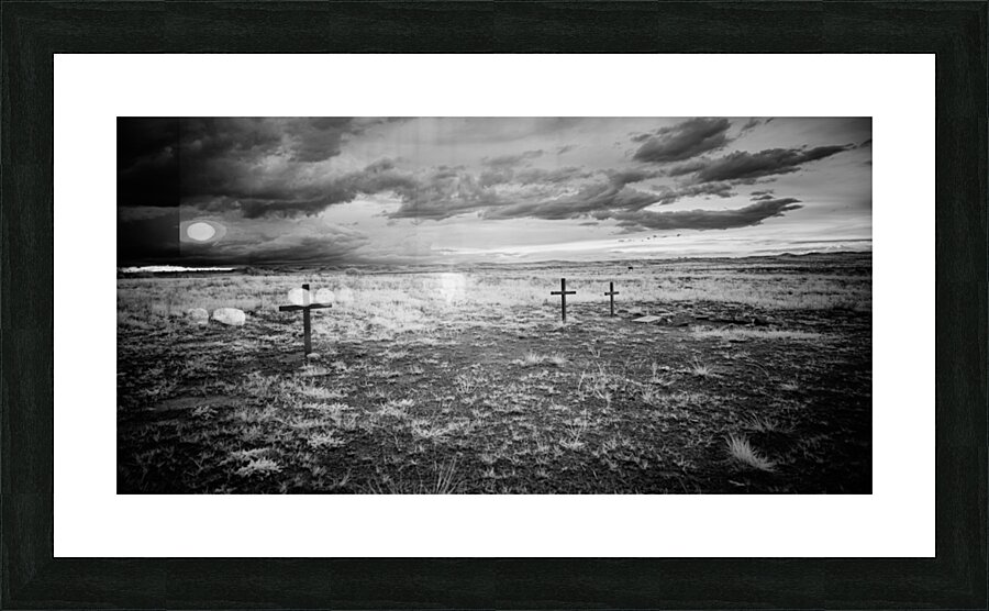 Silent Crosses: Fort Laramie Cemetery Picture Frame print