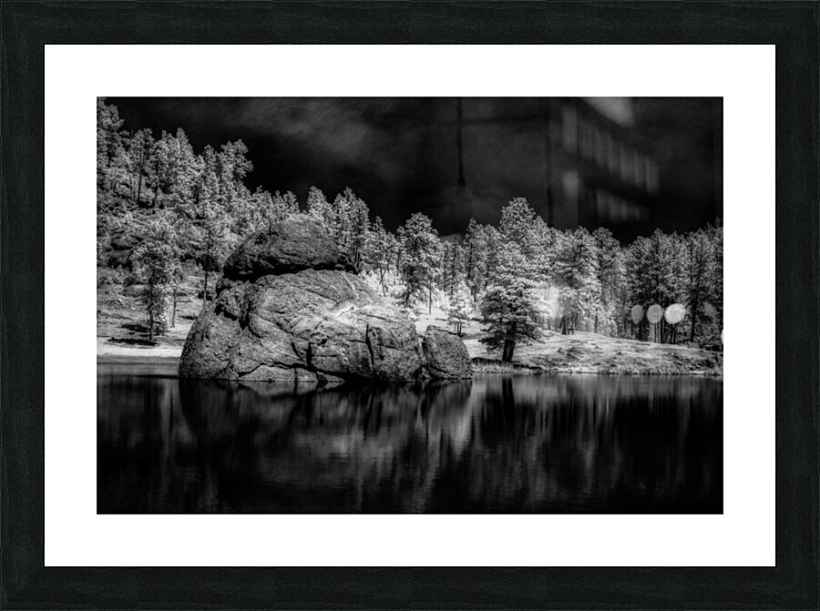 Enigmatic Elegance: Sylvan Lakes Monochrome Marvel Impression et Cadre photo