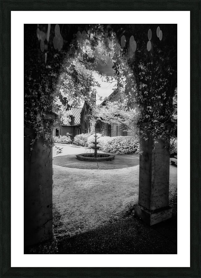Spiritual Splendor: Old World Courtyard Picture Frame print