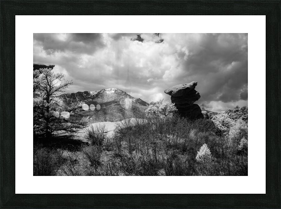 Monochromatic Majesty: A Dual Journey through the Garden of the Gods Picture Frame print