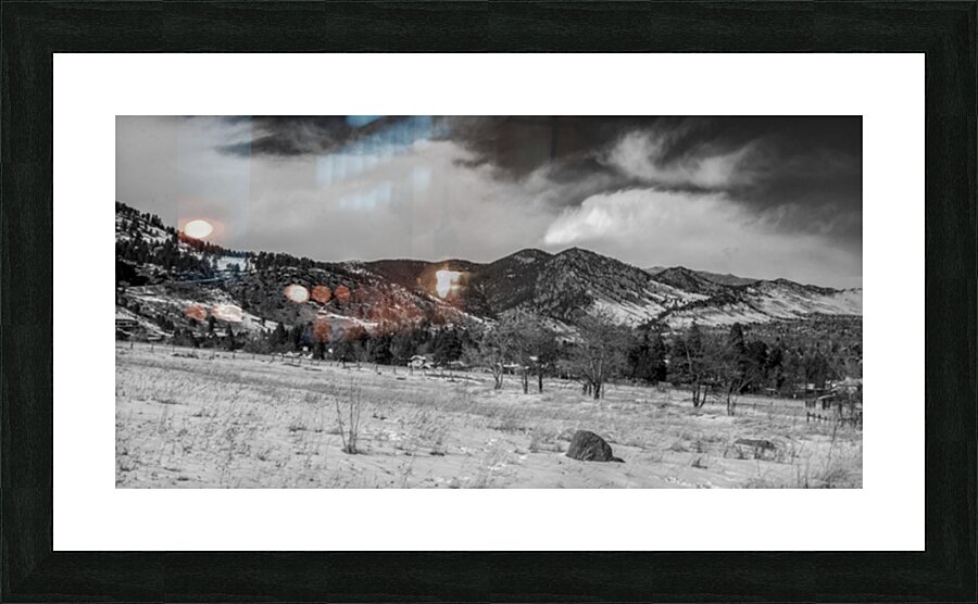 Chautauqua Chronicles: Exploring Chautauqua Flatirons in Monochrome Picture Frame print