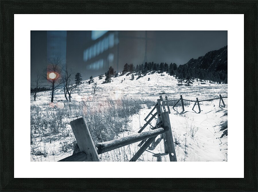 Chautauqua Chronicles: Fence in Winter Picture Frame print