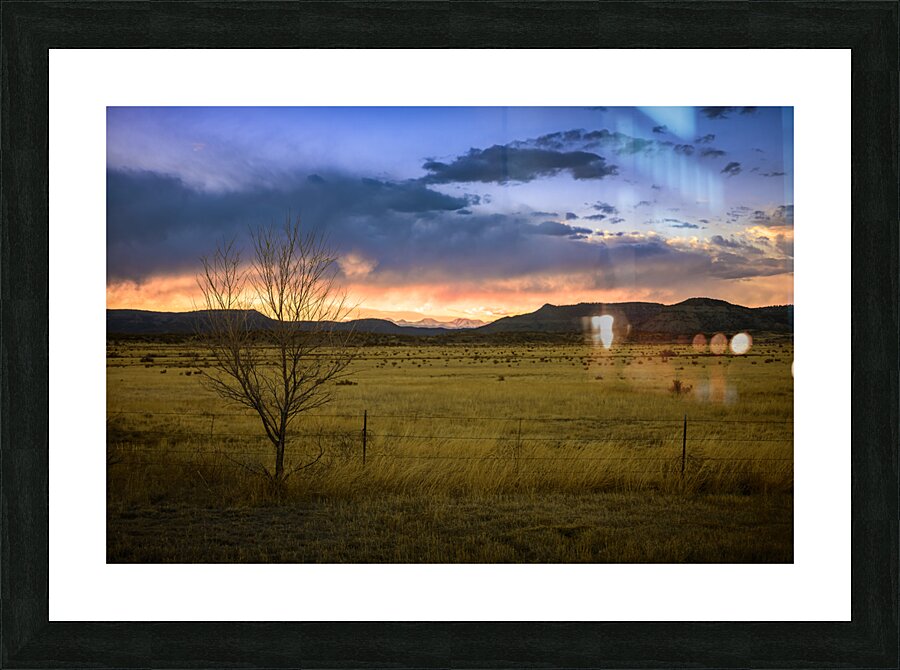 Prairie Radiance: Sunset Symphony near Cold Beer New Mexico Picture Frame print