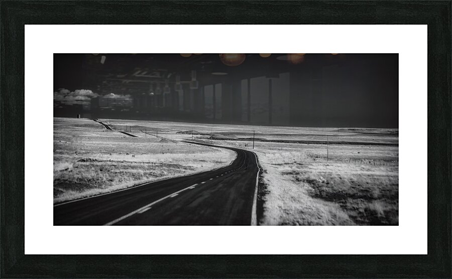 Horizon of Infinite Solitude: Long Black Road Picture Frame print