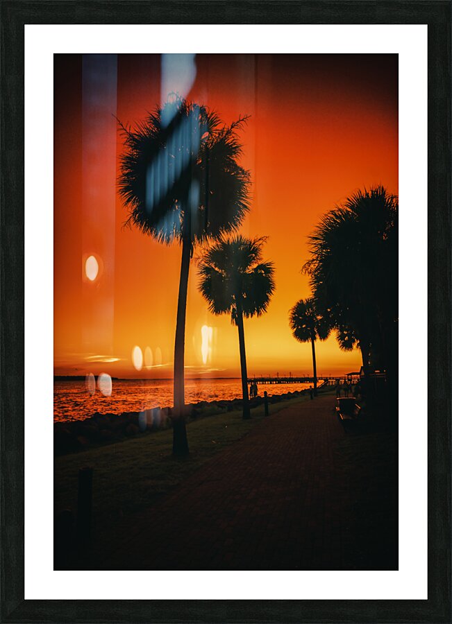 Sunset Stroll on Saint Simons Island Picture Frame print