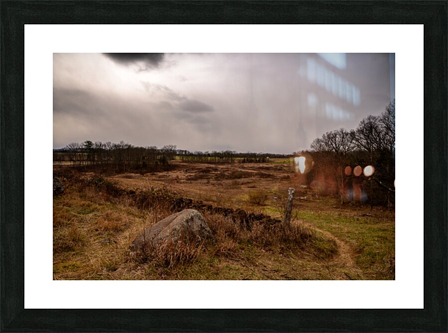 Triangular Fields Path Picture Frame print