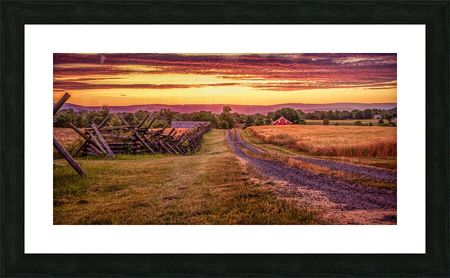 Sunset on the Farm Picture Frame print