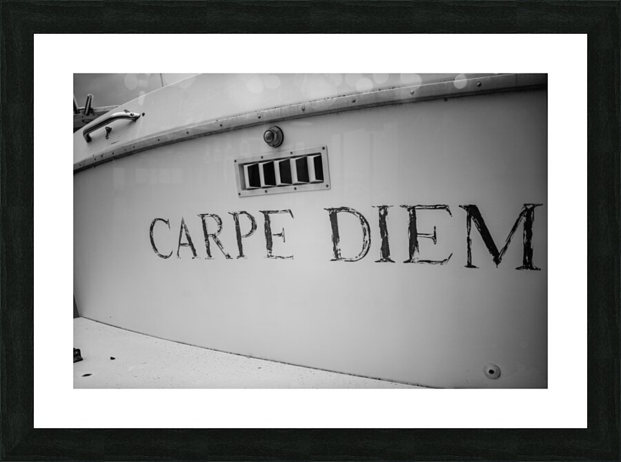 Nautical Noir: Carpe Diem Picture Frame print