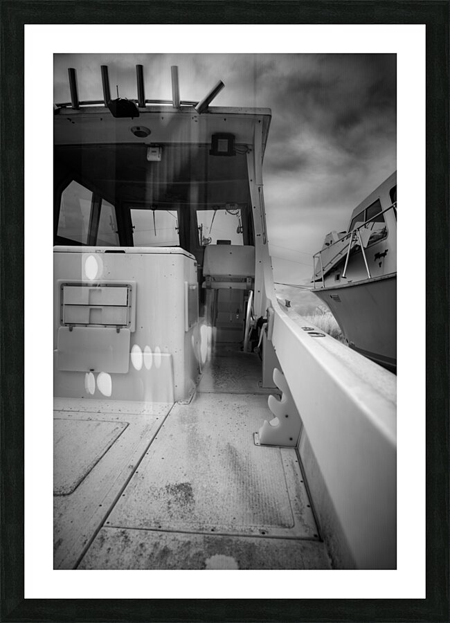 Monochromatic Maritime: Detailing A Weathered Boat Picture Frame print