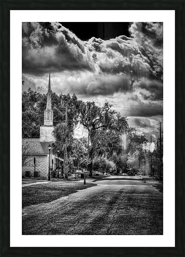 Spiritual Splendor: Stormy Spire Picture Frame print