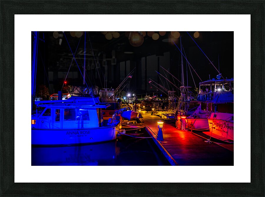 North Carolina Boats at night Impression et Cadre photo