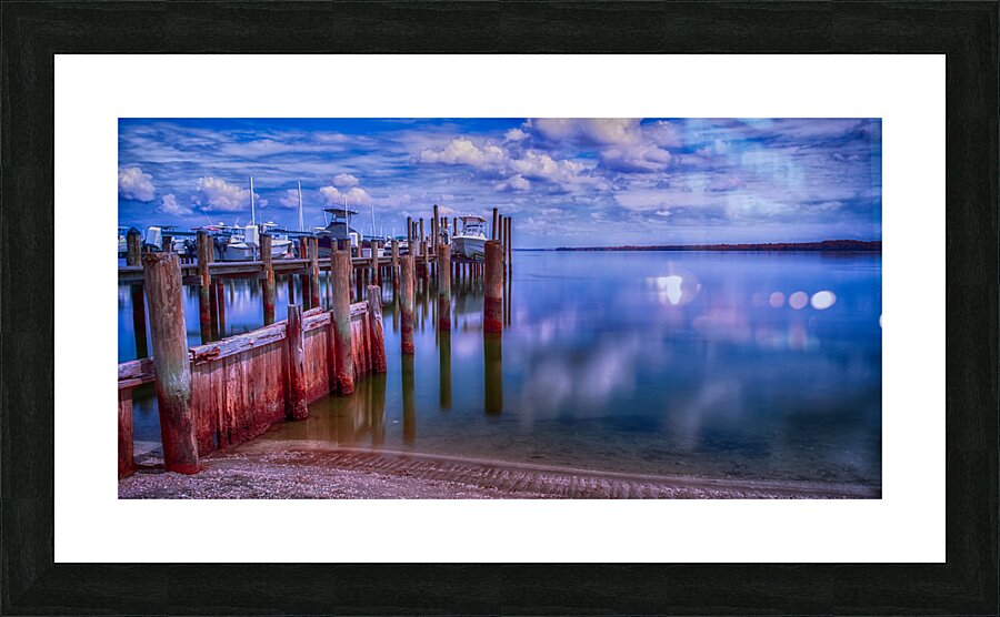 Long X Boat Ramp Picture Frame print