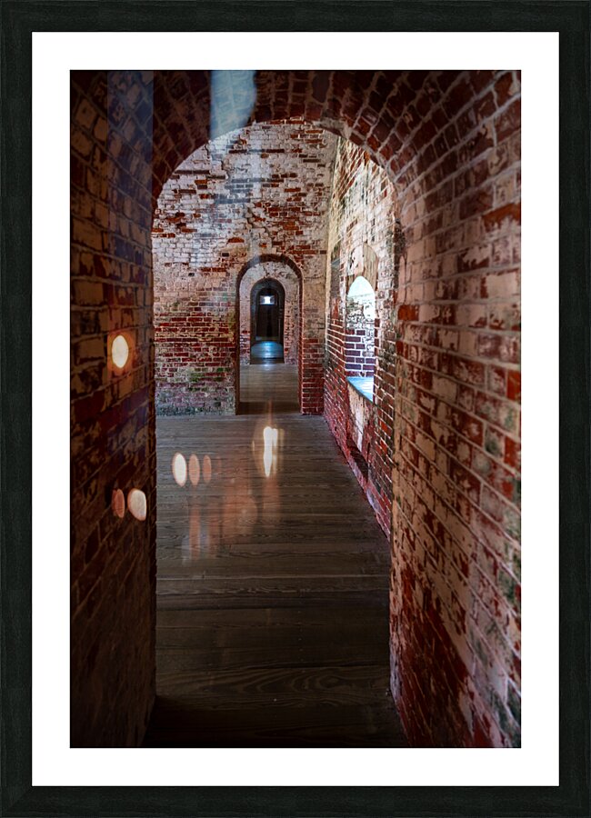 Passage of Ages: Fort Macon Corridor Picture Frame print