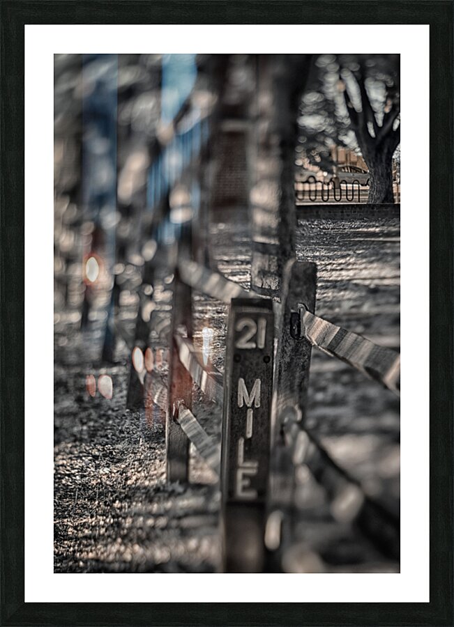 Mile 21 Picture Frame print