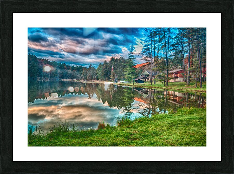 Sunrise at the cabin Picture Frame print