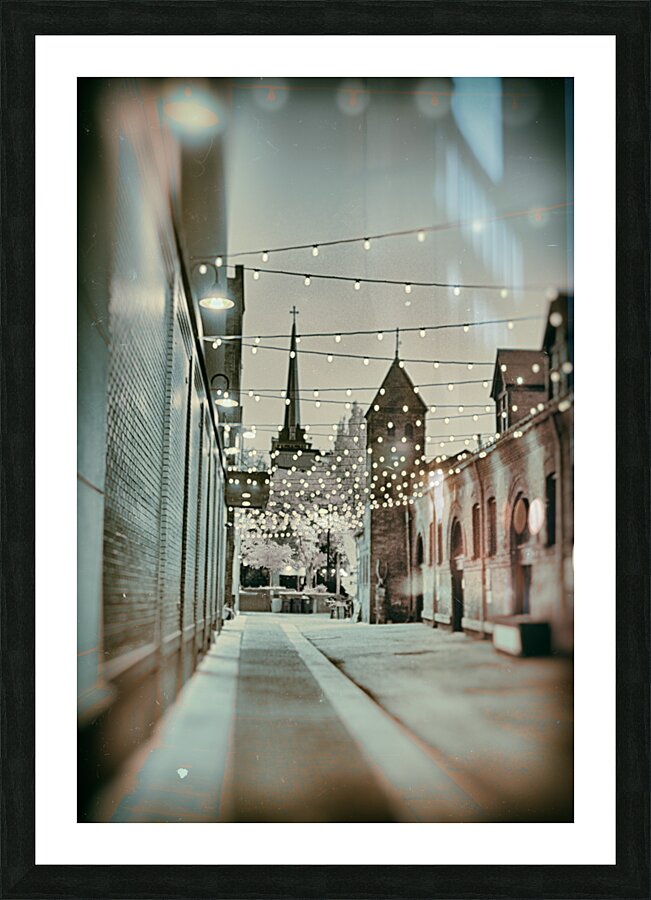 Lighted Alley Picture Frame print