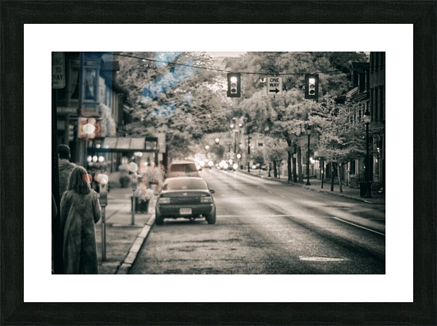 Urban Pause: Capturing the Vibrancy of Yorks Red Light Moments Picture Frame print