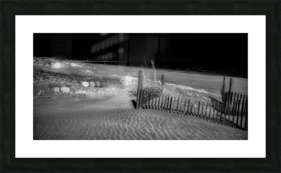 Fence Watching the Ocean Picture Frame print