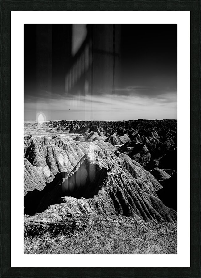Ethereal Dance: Badlands Infinite Horizons in Infrared Picture Frame print