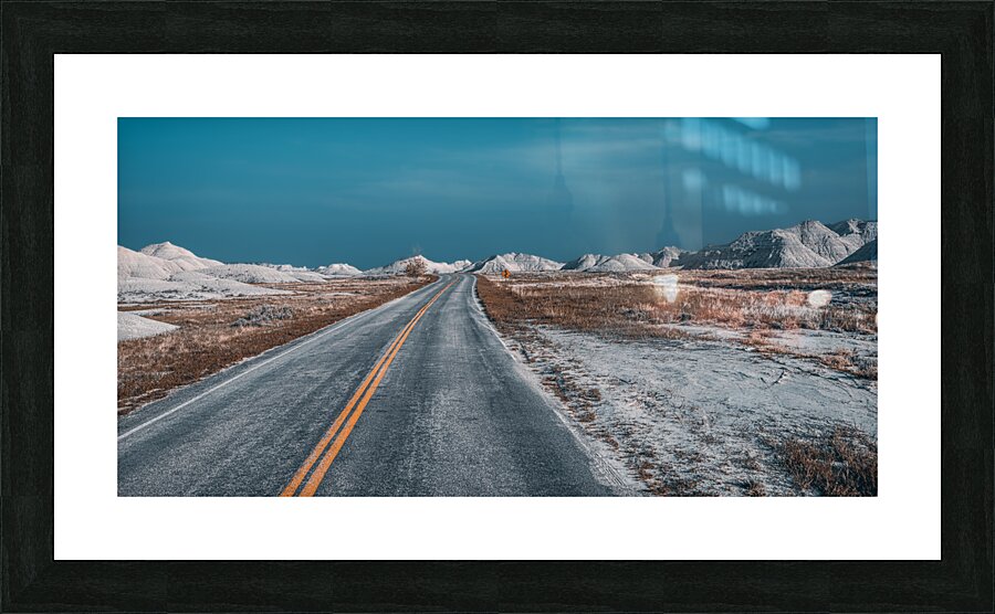 Exploring the Badlands: An Full Spectrum Windy Road Ahead Picture Frame print