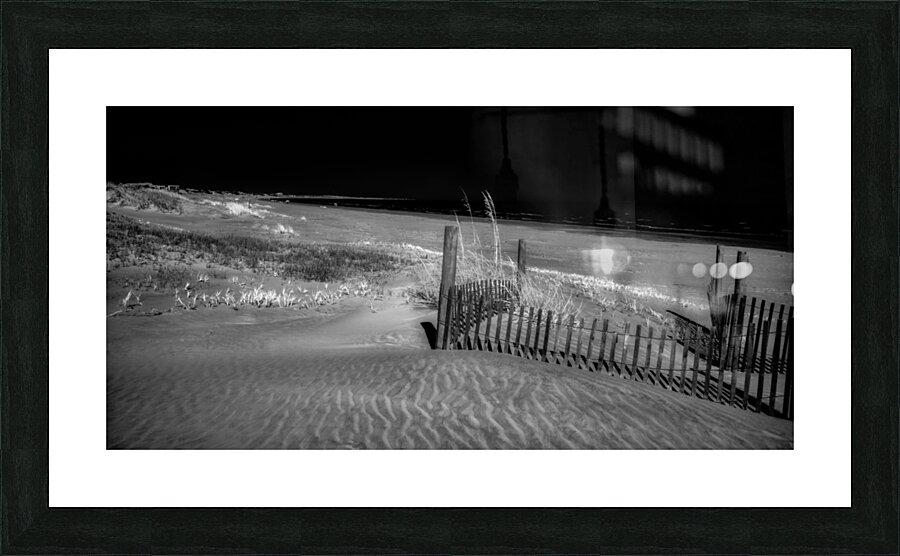 Fence Watching the Ocean Picture Frame print