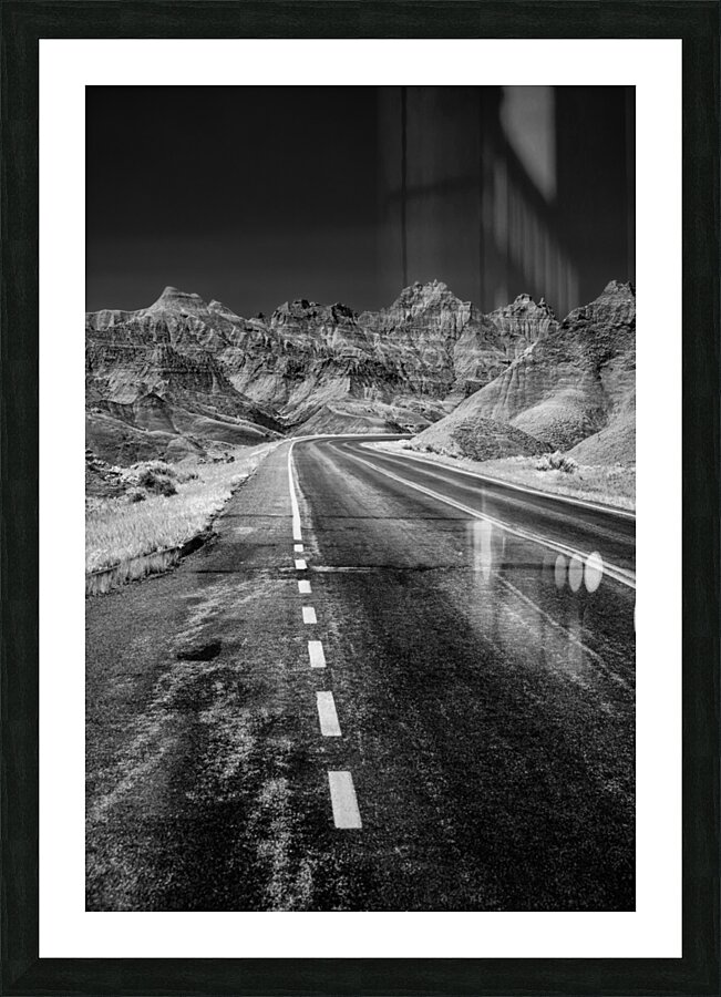 Infinite Ascent: Journeying Through the Badlands Stark Road Picture Frame print