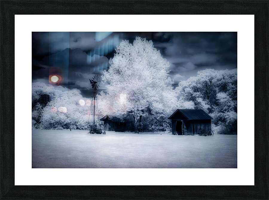 Windmill Whispers: Windmill Whispers in A Farm Landscape Picture Frame print