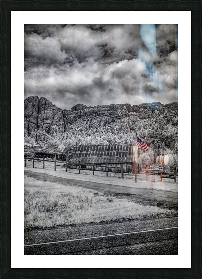 Rural American Ranch Scene Impression et Cadre photo