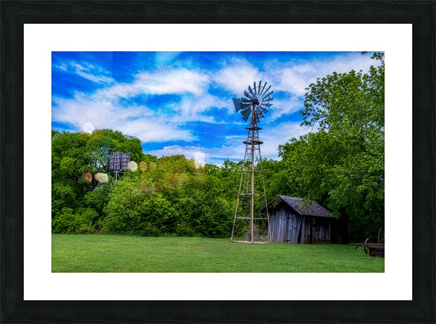 Windmill Whispers: Timeless Windmill Charm Picture Frame print