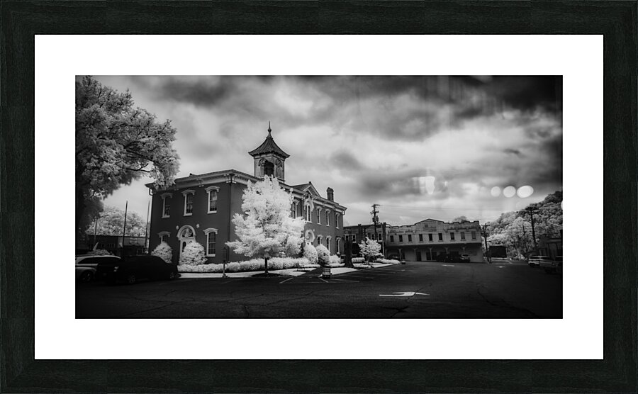 Exploring Lynchburgs Moody Majesty: Infrared Adventures Beyond Jack Daniels Picture Frame print