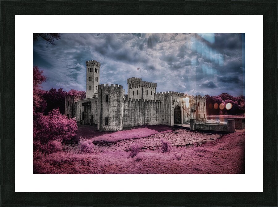 Ethereal Shadows: Newmans Castle in Purple Hues Picture Frame print
