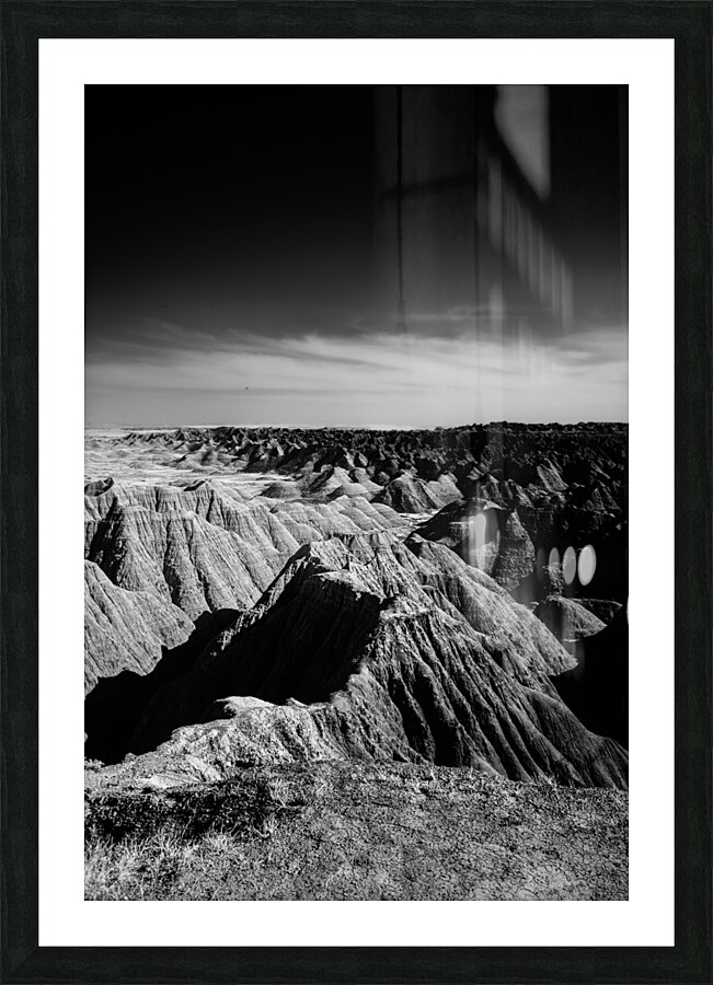Ethereal Dance: Badlands Infinite Horizons in Infrared Picture Frame print