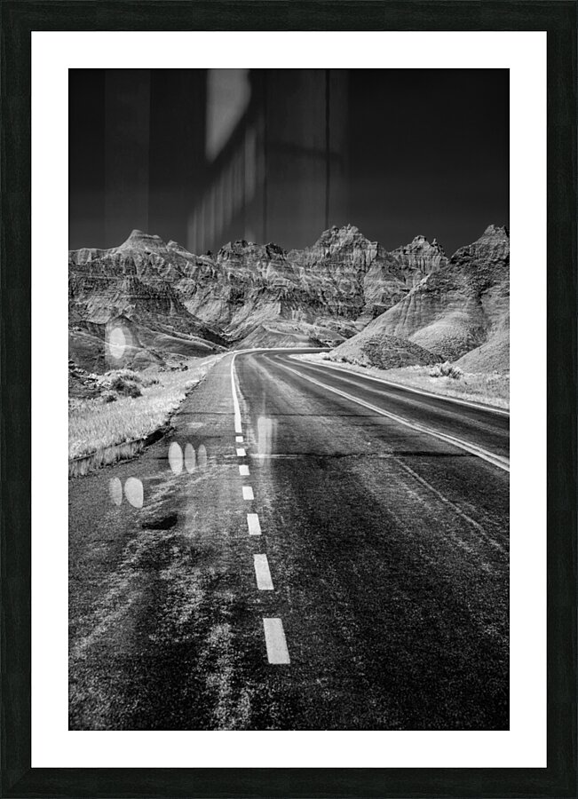 Infinite Ascent: Journeying Through the Badlands Stark Road Picture Frame print