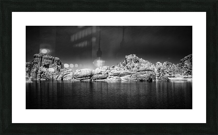 Mystical Moments: Sylvan Lake Infrared Rocks Impression et Cadre photo