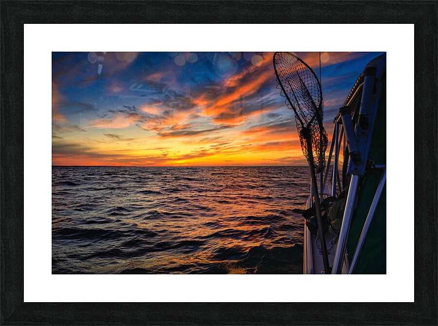 Sailing into Octobers Glow: A Maritime Adventure on the Waves Picture Frame print