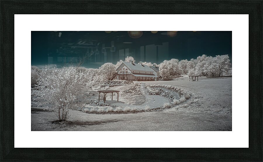 Iowa Winery Bodega: Enchanting Infrared Landscape Unveiled in Vibrant Colors Picture Frame print