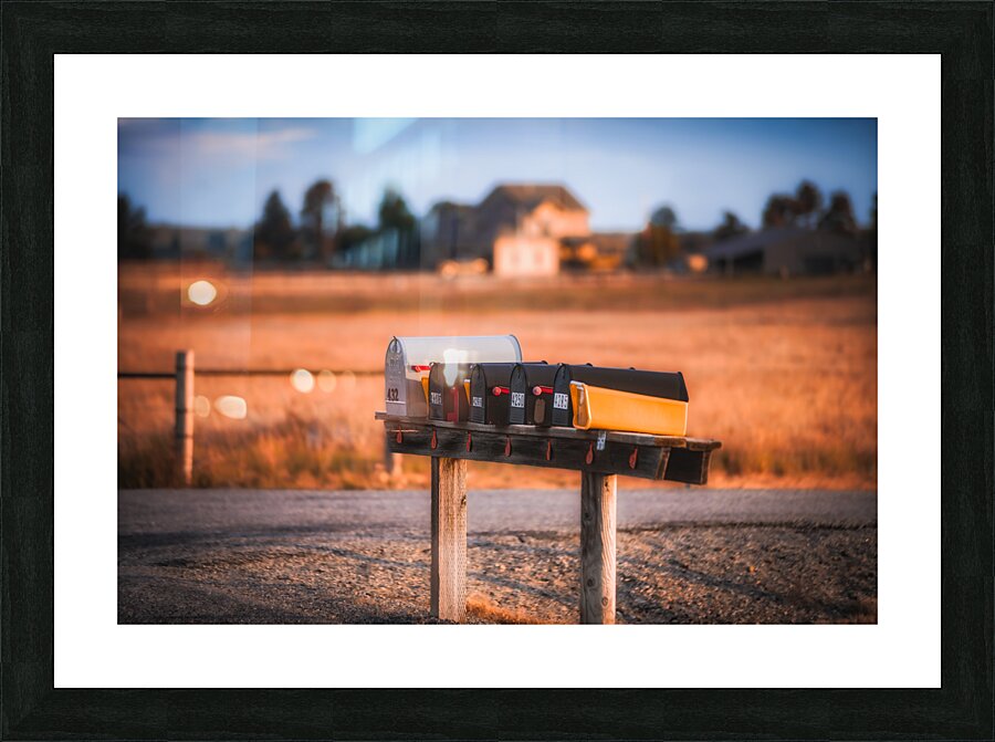 Montana Mailbox Picture Frame print